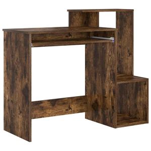 vidaXL Miza Dimljeni oreh 106 x 41 x 88.5 cm Inženirski les