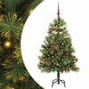 vidaXL Umjetno zložljivo božićno drevo s stožci Zelena 150 cm