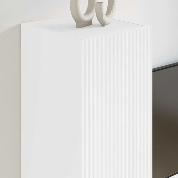 vidaXL TV stenska omara 2 pcs Bela 30 x 31 x 60 cm Konstruiran les