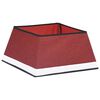 vidaXL Podloga za novoletno jelko rdeča in bela 48x48x25 cm