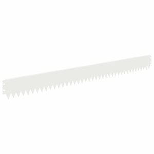 vidaXL Robovi trave 10 kos 103 x 10 cm Jeklo Bela