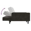 vidaXL Kavč dvosed z ležiščem temno siv žamet