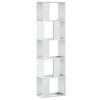 vidaXL Knjižna omara 5-nadstropna bela 45x23,5x162,5 cm inž. les