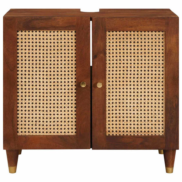 vidaXL Omarica za umivalnik Rjava 62 x 33 x 58 cm Konstruiran les