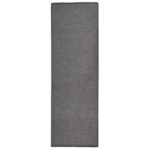 vidaXL Zunanja preproga plo&scaron;čato tkanje 80x250 cm siva