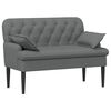 vidaXL Dvojnica s gumbi Temno siva 111 x 68 x 80 cm Blago