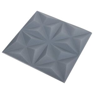 vidaXL Stenske plo&scaron;če 24 pcs Origami Sivi 50 x 50 cm XPS Pena