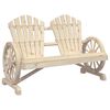 vidaXL Vrtni stol Adirondack za 2 osebi trden les jelke