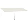 vidaXL Ročno zložljiva tenda z LED lučmi 600x350 cm krem