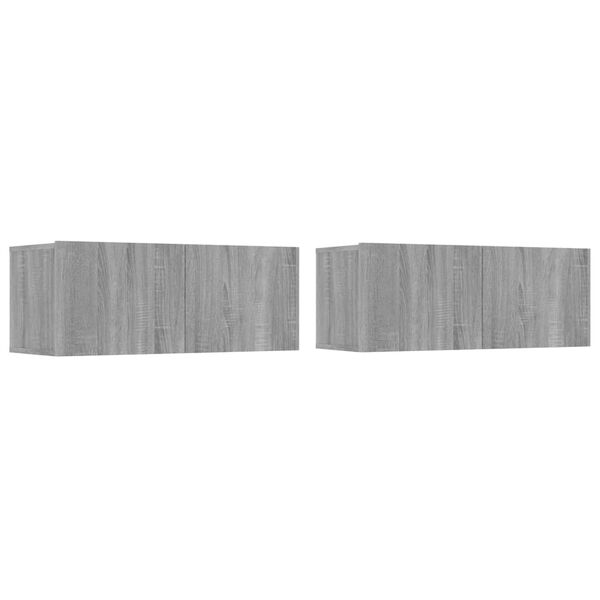 vidaXL Komplet TV omaric 4-delni siva sonoma inženirski les