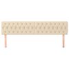 vidaXL Posteljno vzglavje 2 kosa krem 90x7x78/88 cm blago