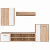vidaXL Komplet TV omaric 5 pcs Bela in Sonoma hrast Konstruiran les