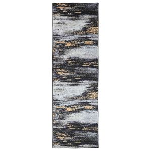 vidaXL Preproga runner LESAKA Črna in zlata 50 x 100 cm