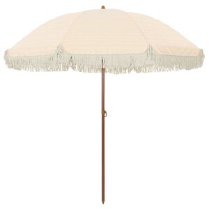 vidaXL Plažni dežnik 205 x 205 x 210 cm Poliester in jeklo Okrogla