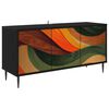 vidaXL TV omarica BONN 102 x 33 x 51 cm Črni hrast Inženirski les