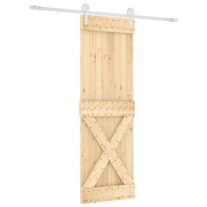 vidaXL Drsna vrata 70 x 210 cm Masiven borov les (neobdelan)
