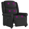 vidaXL Električni masažni nagibni stol Shiny Black Faux Leather