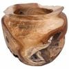 vidaXL Skleda za sadje JEPARA Teak rjava &Oslash; 35 cm Trden tikov les