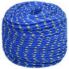 vidaXL Večnamenska uporabna vrv 10 mm 100 m Modra PP