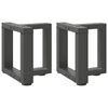 vidaXL Noge za klubsko mizico v obliki črke T 2 kosa antracit 30x25x(30-31) cm jeklo