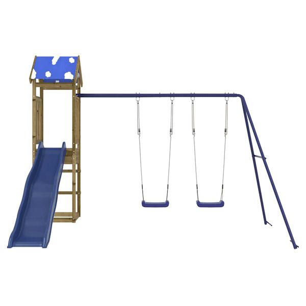 vidaXL Zunanje igralo impregnirana borovina