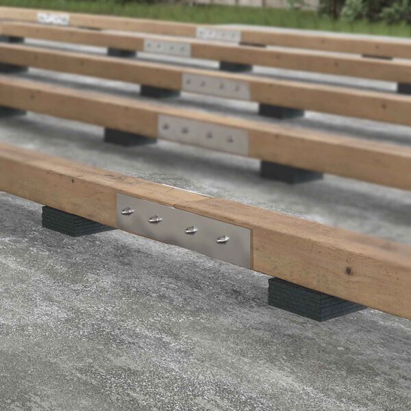 vidaXL Tlak za patio iz gumijskega granulata Črna 9 x 9 x 0,6 cm Guma