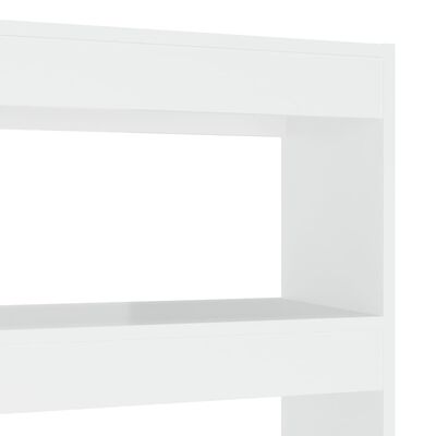 vidaXL Knjižna omara/pregrada visok sijaj bela 100x30x135 cm