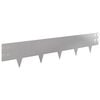 vidaXL Robovi trave 10 pcs 100 x 20 cm Jeklo Srebrna