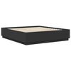 vidaXL Konstrukcija postelje Črna 200 x 200 cm Konstruiran les