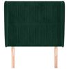 vidaXL Vzglavje z u&scaron;esi temno zeleno 93x23x118/128 cm žamet