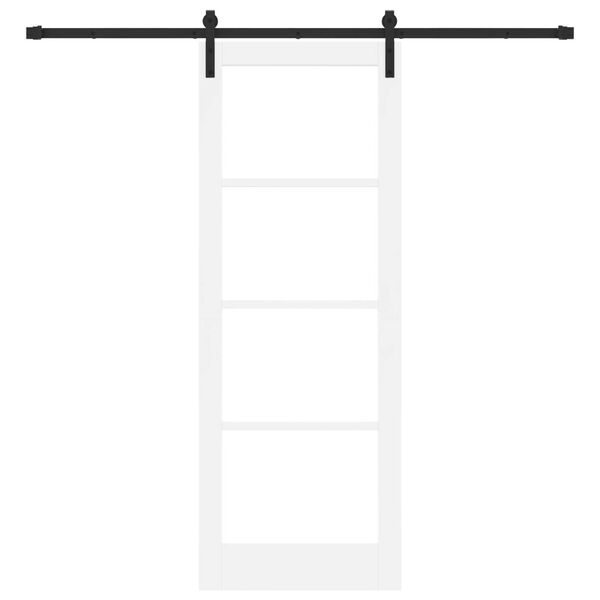 vidaXL Drsna vrata ORKDAL Bela 78 x 211 cm Trden borov les in steklo