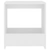 vidaXL Stranska mizica bela 50x26x50 cm iverna plošča