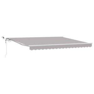 vidaXL Vlečna tenda Svetlo siva 400 &times; 350 cm Poliester
