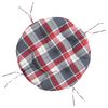 vidaXL Okrogla blazina rdeča karo &Oslash; 60 x 11 cm oxford tkanina