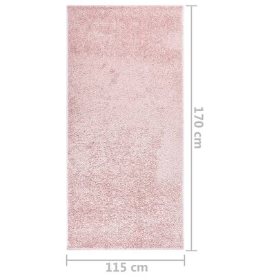 vidaXL Mehka preproga protizdrsna 115x170 cm roza