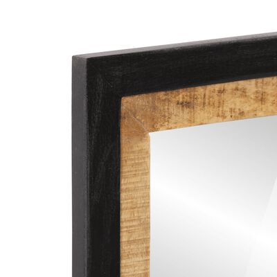 vidaXL Kopalniško ogledalo 55x1x60 cm Glass and Solid Wood Mango