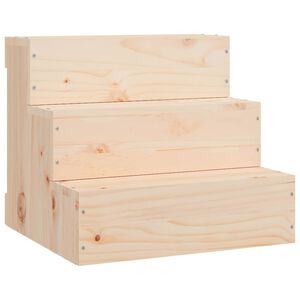 vidaXL Stopnice za hi&scaron;ne ljubljenčke 40x37,5x35 cm trdna borovina