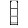 vidaXL Regal za shranjevanje s stekleno površino 40x30x95 cm jeklo