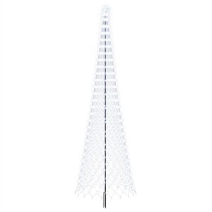 vidaXL LED božično drevesce EKENAS 500 cm 550 LED Hladno bela elezo