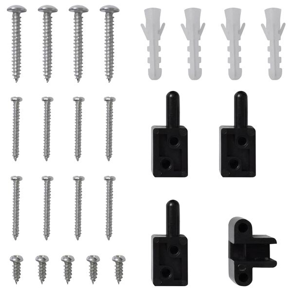 vidaXL Zaslon proti insektom na tečajih Antracitna in črna