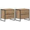 vidaXL Nočna omarica 2 kos Artisan hrast 50 x 39.5 x 50 cm