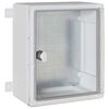 vidaXL Nadzorna omara Siva 37 x 16,5 x 35 cm ABS plastika