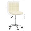 vidaXL Vrtljiv pisarniški stol krem blago