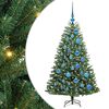 vidaXL Umetno Zložljivo Božično Drevo Zelena 120 cm PVC in kovina