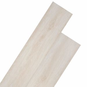 vidaXL Deske za talne obloge Bela 5,26 m&sup2; 18 kos PVC