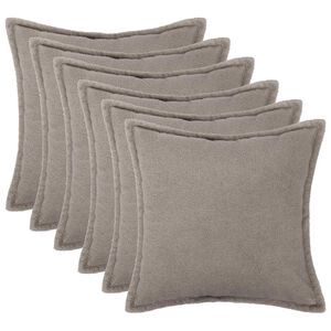 vidaXL Prevleka za blazino 6 pcs HOUTEN Svetlo siva 30 x 30 cm Boucl&eacute;