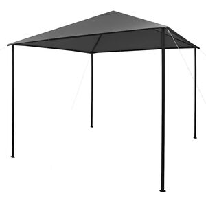vidaXL Paviljon 3x3 m antraciten iz blaga in jekla 180 g/m&sup2;