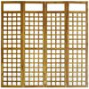 vidaXL 4-panelni delilnik prostora / mreža iz lesa akacije 160x170 cm