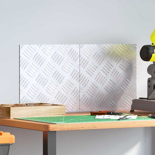 vidaXL Stopnice Kvadrat 2 pcs srebrna 30 x 30 cm Aluminij