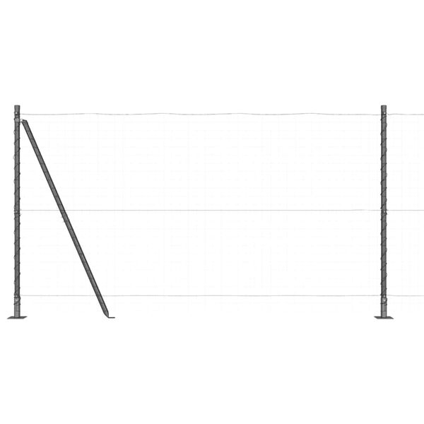 vidaXL Steber ograje. 52 pcs Siva 3,2 x 3,2 x 130 cm